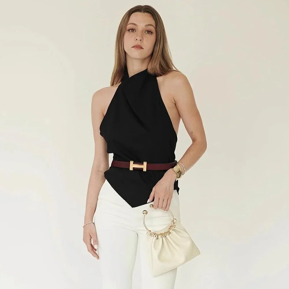 Women Belt Leather PU Gold Buckle Waist Band Fashion Elegant Dress Jeans